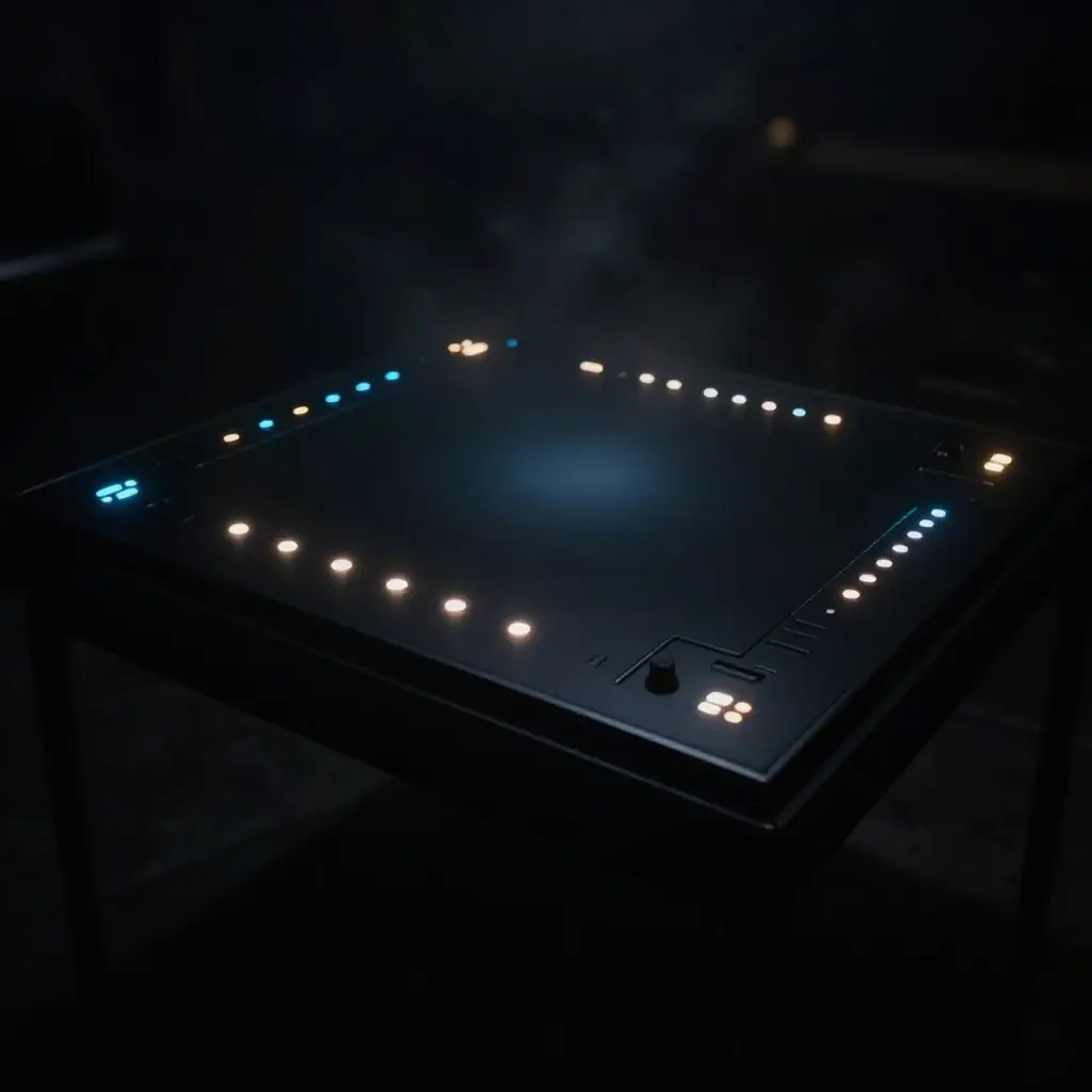 Tablero OLED moderno con iluminación nocturna