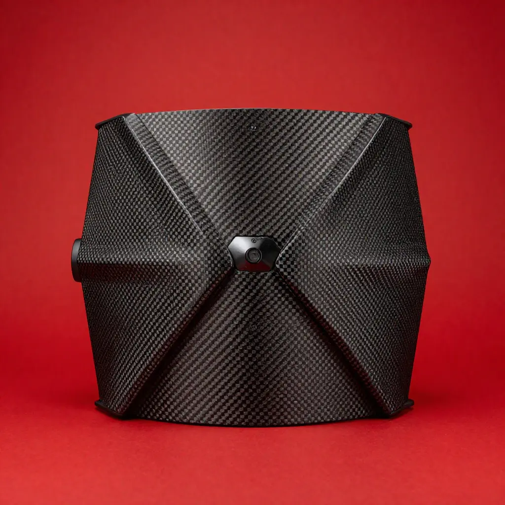 Consola central con acabado fibra de carbono